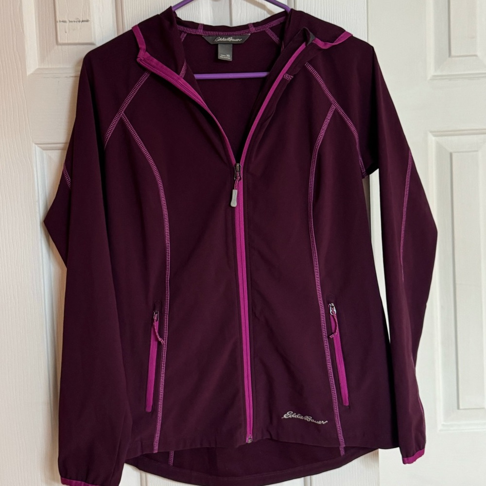 Eddie Bauer women’s full zip hooded lightweight active jacket